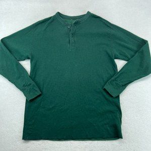 L.L Bean Henley Shirt Large Tall  Men's Wool Layered Casual Outdoors